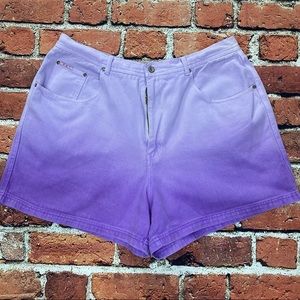 Y2K vintage ombré purple shorts, 90s, 2000s